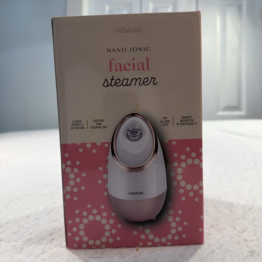 Visage Pink Nano Ionic Electric Facial Steamer Device For All Skin Types New